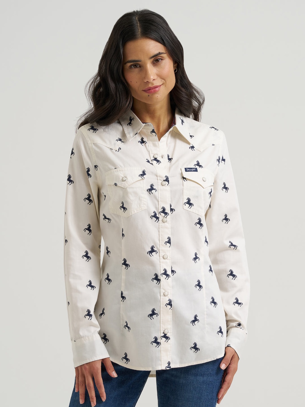 Nwt Wrangler Retro Western Dress Snap Shirt